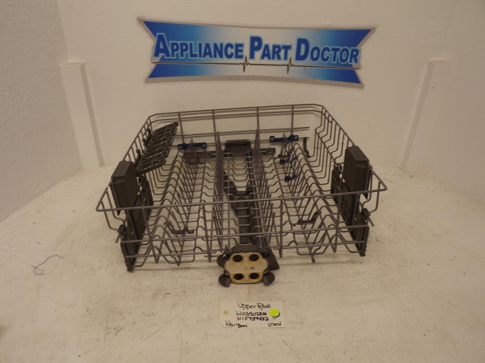 Whirlpool Dishwasher W10350380 W10727422 Upper Rack Used Whirlpool Dishwasher W10350380 W10727422 Upper Rack Used